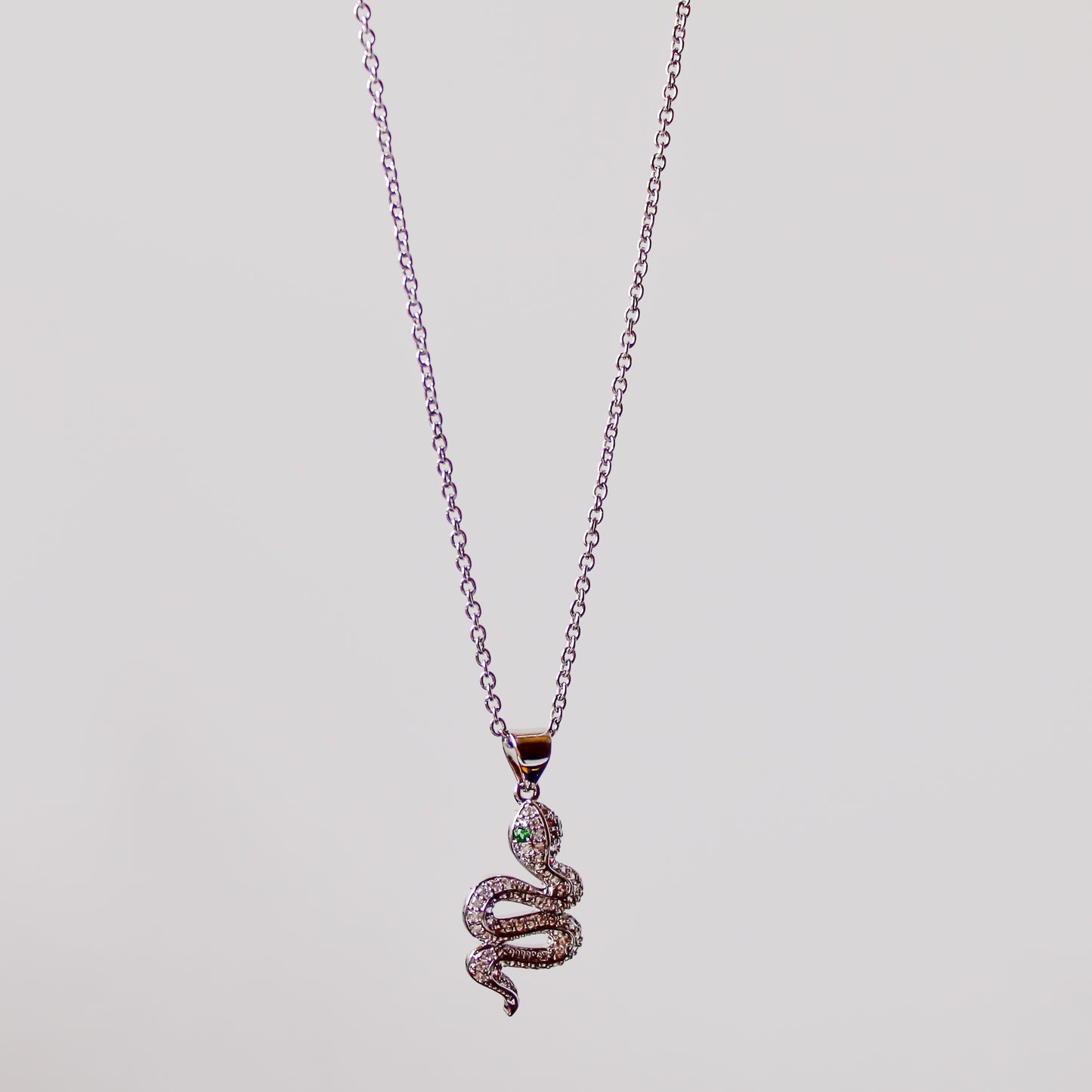 COLLAR SERPIENTE PLATEADO