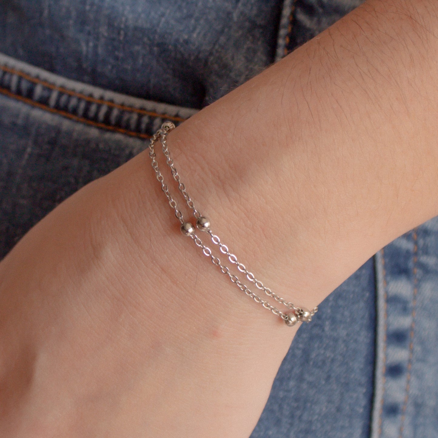 PULSERA BALINES PLATEADA