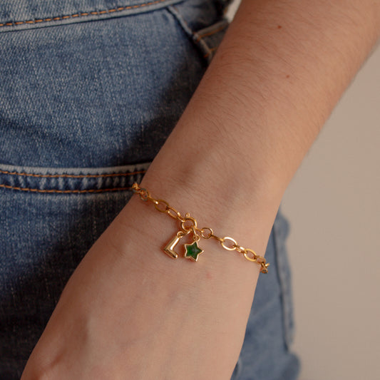 PULSERA LETRA Y ESTRELLA