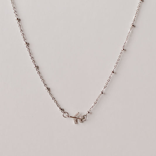 COLLAR AVIÓN PLATEADO